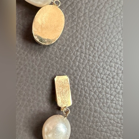 VTG Glass Pearl Necklace And Knotted Cream Color Estate Jewelry Statement 5382 B - Picture 4 of 12